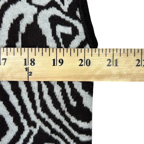Chico's Open Front Cardigan Sweater Vest L Size 3 Lightweight Zebra Print Mature - Picture 7 of 10